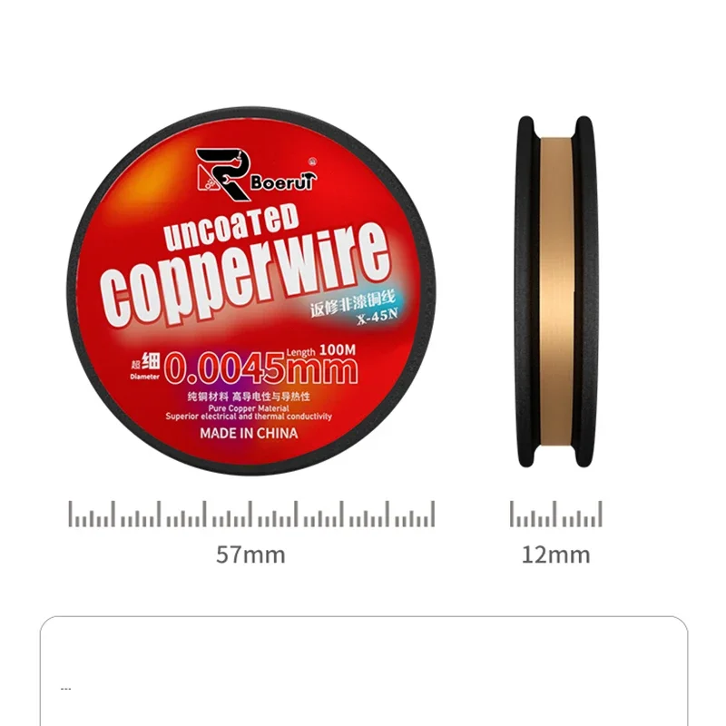 BOERUI X-45N ULTRA İNCE BAKIR TEL - 0.0045MM 100M 